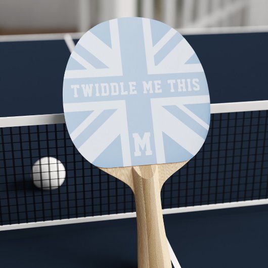 Grappige Blue Union Jack vlag Ping Pong Paddle Tafeltennisbatje