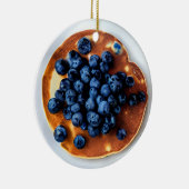 Grappige Blueberry Pannenkoeken Pun Christmas Keramisch Ornament (Rechts)