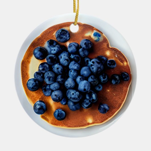 Grappige Blueberry Pannenkoeken Pun Christmas Keramisch Ornament (Voorkant)