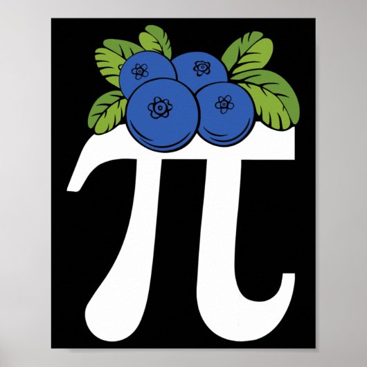 Grappige Blueberry Pi Dag Poster (Voorkant)