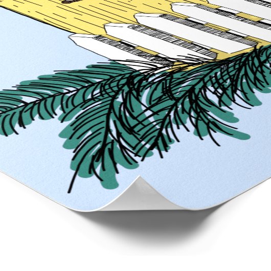 Grappige Bluebird op Birdhouse Poster (Hoek)