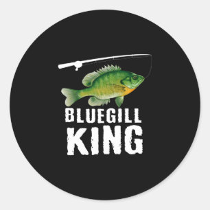 Grappige bluegill vissen grafische zoetwatervis ronde sticker
