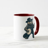 Grappige Bluegrass Bever Retro Countrymuziek Kunst Mok (Voorkant rechts)