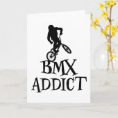 Grappige BMX-fiets slogan Biker cadeau Kaart (Gele Bloem)