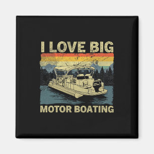 Grappige Boater Ik hou van grote motorboot varen Magneet