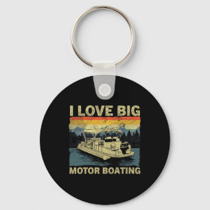 Grappige Boater Ik hou van grote motorboot varen Sleutelhanger