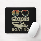 Grappige Boater Quote Ik hou van motorboot motorbo Muismat (Met muis)