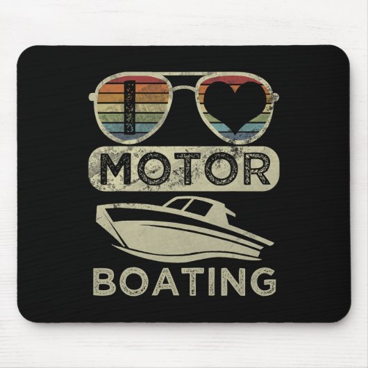 Grappige Boater Quote Ik hou van motorboot motorbo Muismat (Voorkant)