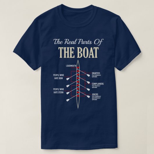 Grappige Boating TShirt Roeien peddelen Paddlers S (Design voorkant)