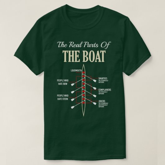 Grappige Boating TShirt Roeien peddelen Paddlers S (Design voorkant)