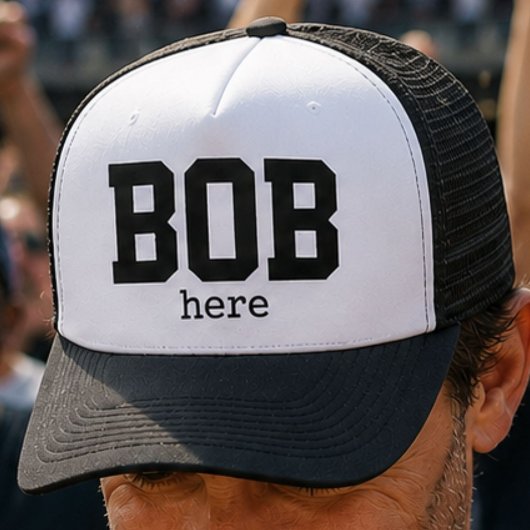 Grappige Bob Hier Truckershoed Trucker Pet