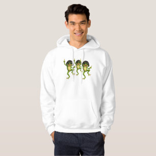 Grappige Bob-kapsel Kikker Meme Witte Hoodie