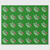 Grappige bocce bal met kerstmuts cadeaupapier (Vlak)