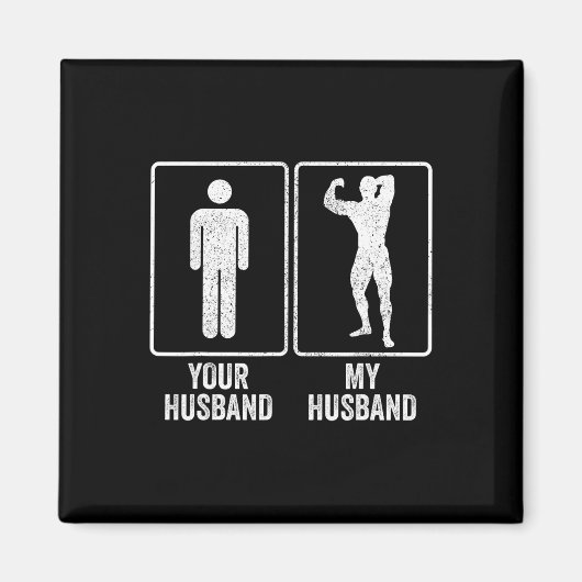 Grappige Bodybuilder Bodybuilding Man Relatie Magneet (Voorkant)