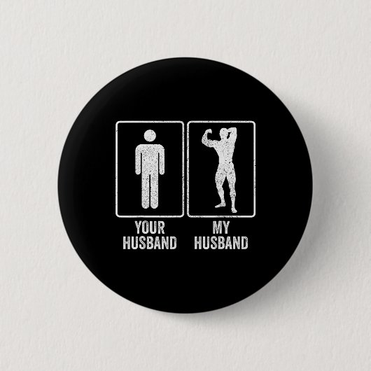 Grappige Bodybuilder Bodybuilding Man Relatie Ronde Button 5,7 Cm (Voorkant)