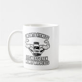 Grappige bodybuilder koffiemok (Links)