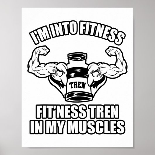 Grappige bodybuilder poster (Voorkant)