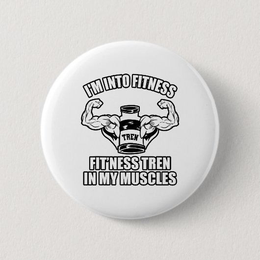 Grappige bodybuilder ronde button 5,7 cm (Voorkant)