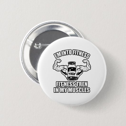 Grappige bodybuilder ronde button 5,7 cm (Voorkant /achterkant)