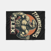 Grappige Bodybuilder Tyrannosaurus Flex Gym T-rex  Fleece Deken (Voorkant (Horizontaal))
