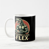 Grappige Bodybuilder Tyrannosaurus Flex Gym T-rex  Koffiemok (Links)