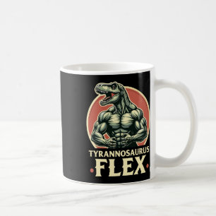 Grappige Bodybuilder Tyrannosaurus Flex Gym T-rex  Koffiemok