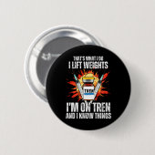 Grappige bodybuilding citaten ronde button 5,7 cm (Voorkant /achterkant)