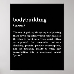 Grappige bodybuilding definitie 1 poster