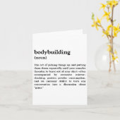 Grappige bodybuilding definitie kaart (Gele Bloem)