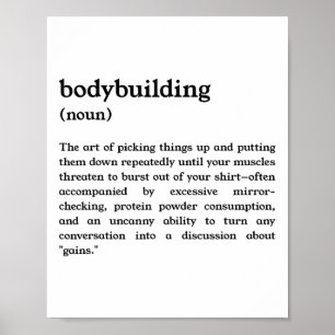 Grappige bodybuilding definitie  poster