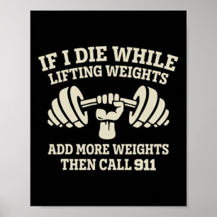 Grappige Bodybuilding Fitness Workout - Als ik ste Poster