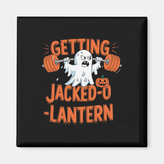 Grappige Bodybuilding Ghost Gym Halloween Gewichts Magneet