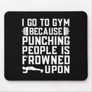 Grappige Bodybuilding Gym Quote Muismat
