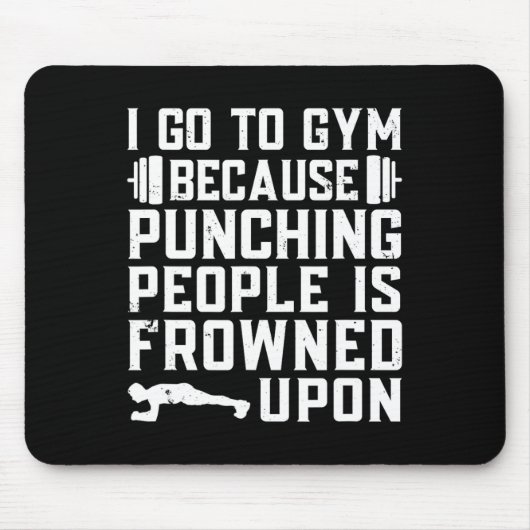 Grappige Bodybuilding Gym Quote Muismat (Voorkant)