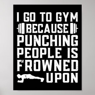 Grappige Bodybuilding Gym Quote Poster