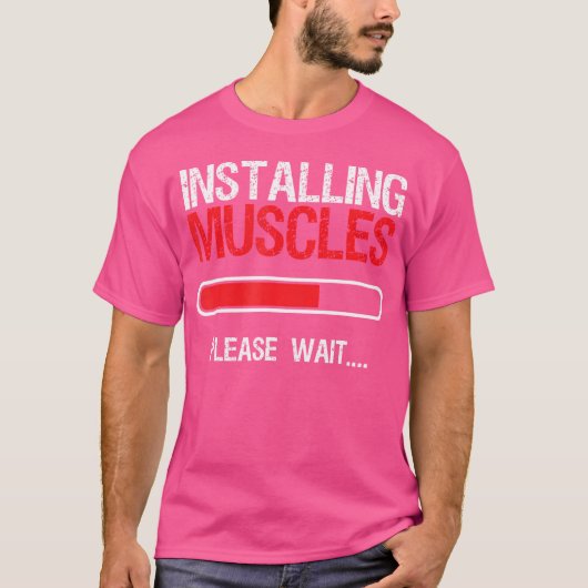 Grappige Bodybuilding Krachttraining Spierinstalla T-shirt (Voorkant)