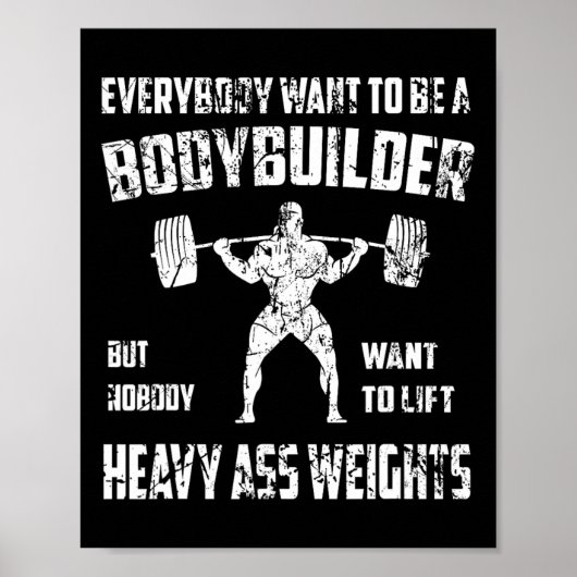 Grappige bodybuilding Shirten. Perfect Oefensquad Poster (Voorkant)