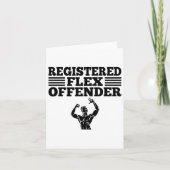 Grappige Bodybuilding Workout Geregistreerd Flex O Kaart (Voorkant)