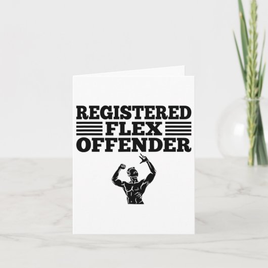 Grappige Bodybuilding Workout Geregistreerd Flex O Kaart (Voorkant)