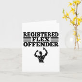 Grappige Bodybuilding Workout Geregistreerd Flex O Kaart (Gele Bloem)