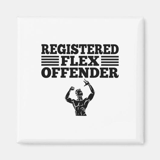 Grappige Bodybuilding Workout Geregistreerde Flex  Magneet (Voorkant)
