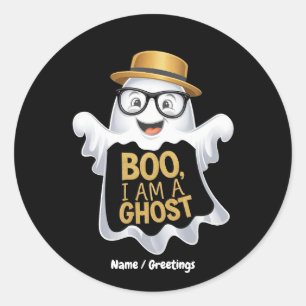 Grappige Boe Ik Ben Een Geest Schattig Halloween K Ronde Sticker