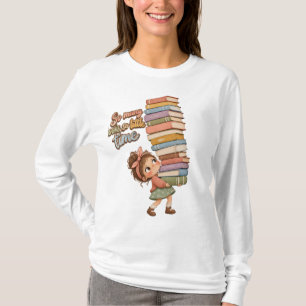 Grappige Boek Liefhebber Meisje Clipart, Schattig T-shirt