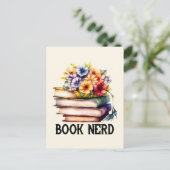 Grappige boek nerd woordkunst  briefkaart (Staand voorkant)