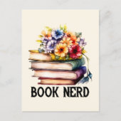 Grappige boek nerd woordkunst  briefkaart (Voorkant)