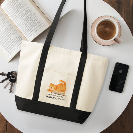 Grappige Boekachtige Oranje Kat Liefhebber Citaat Tote Bag
