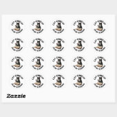 Grappige Boeken Drankkat Lezen Ronde Sticker (Vel)