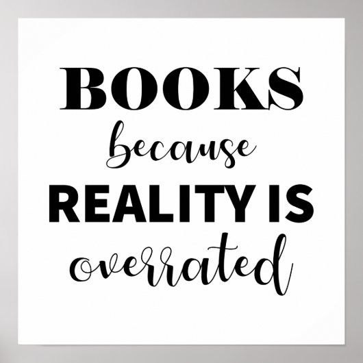 Grappige boeken lezen boek liefhebber moderne typo poster (Voorkant)