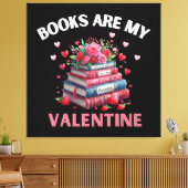 Grappige boeken zijn mijn Valentijn Canvas Afdruk (Insitu (Woonkamer))