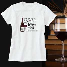 Grappige boekenclub | Drink Wine Club Meisjes Nigh T-shirt